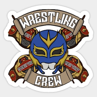 Wrestling crew Jolly Roger pirate flag Sticker